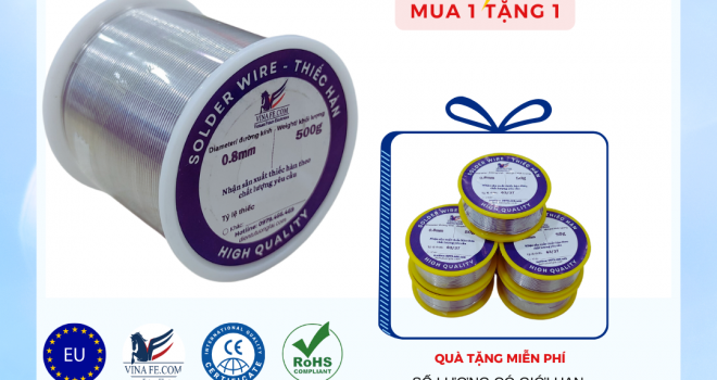 Hướng dẫn sử dụng thiếc hàn 70/30 của thương hiệu VinaFe